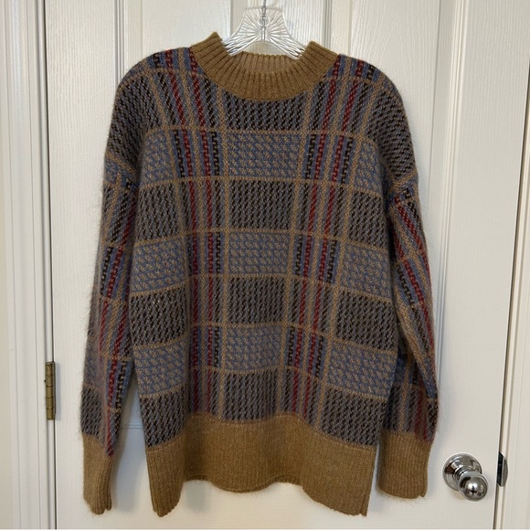 VERONICA BEARD Bristol jacquard-knit mohair-blend sweater in Russet Multi Size S - Picture 8 of 13